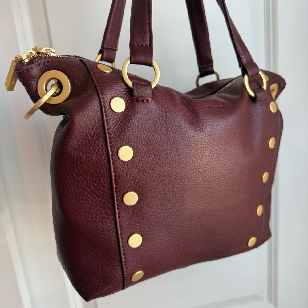Hammitt Daniel Medium Satchel Cherrywood Leather Brushed Gold - Picture 3 of 8